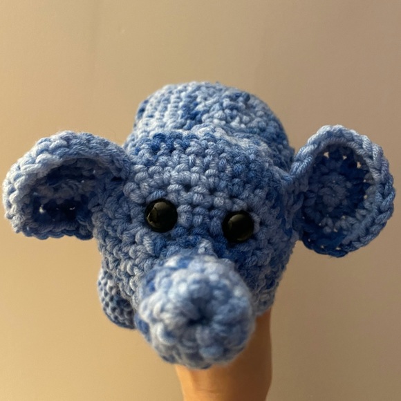 Handmade Ombré Crochet Elephant Plushie Gift/ House Decoration - Picture 8 of 12